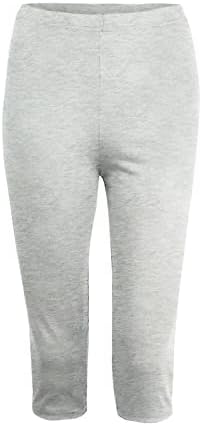 OPLXUO visoke čekinske hlače za žene za žene Capri gamaše Workout Biker Hotsa Hlače Work Loggings Yoga obrezane pantalone
