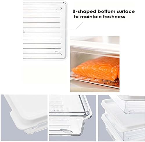 WithMolly Kuhinjski frižider Organizator, frižider i zamrzivač, posude za hranu sa poklopcima L1+ L2 +M1+M2+ S1+ S2 ukupno 20p