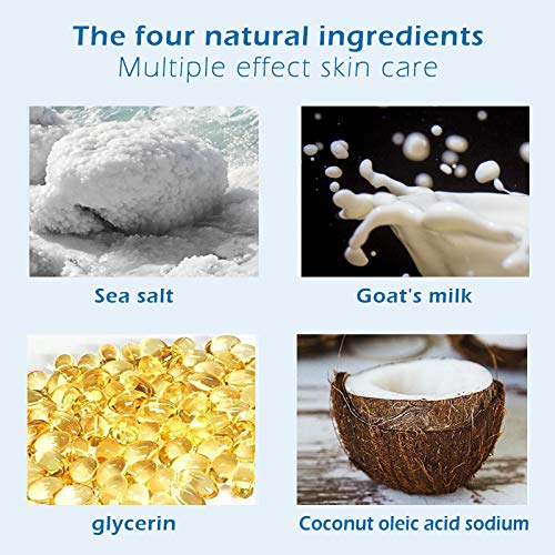 JulieSack prirodna organska morska sol esencijalno ulje ručno rađeno kozje mlijeko piling sapun Bar / Acne & amp; prištići i sredstvo