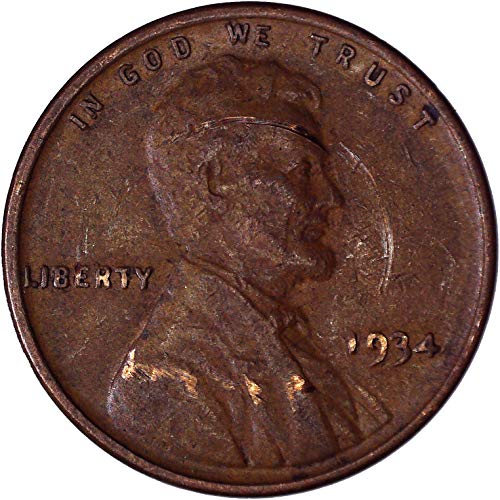 1934 Lincoln pšenica cent 1c sajam