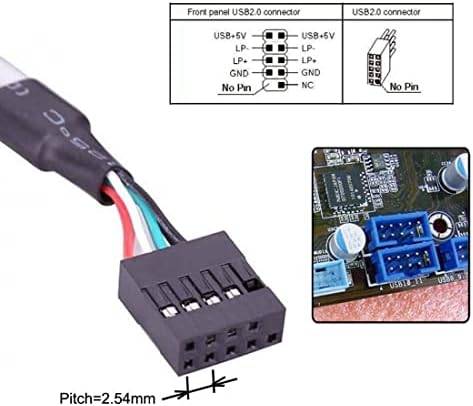 Cy USB Port Multilier, matična ploča 9Pin 10pin muški na 2 USB 2.0 tip A ženski panel kabl sa vijčanim nosačem za Panel