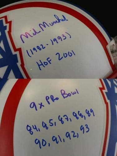 Mike Munchak potpisao Houston Oilers Riddell F / s Helmet + INSC PSA / DNK autographed NFL Helmets