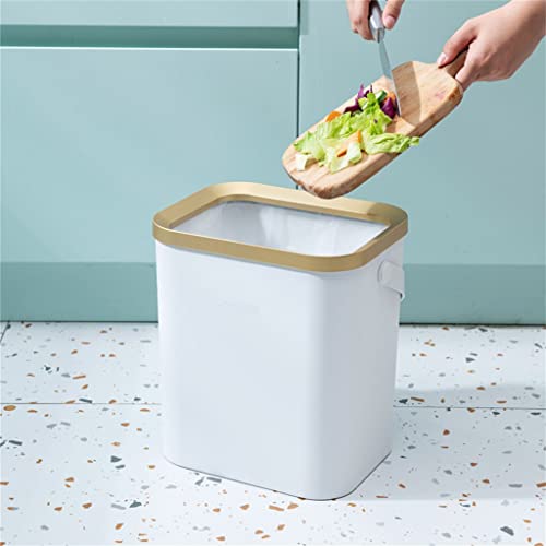 Uxzdx Zlatna kanta za smeće za kuhinjsko kupatilo Četveronožna Push-Tip plastična uska kanta za smeće sa poklopcem