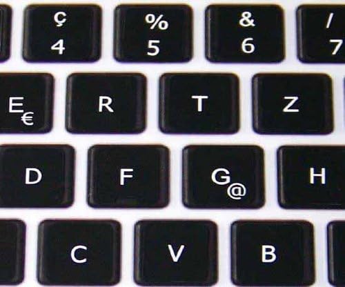 MAC Švicarska višejezična tastatura naljepnice crna pozadina