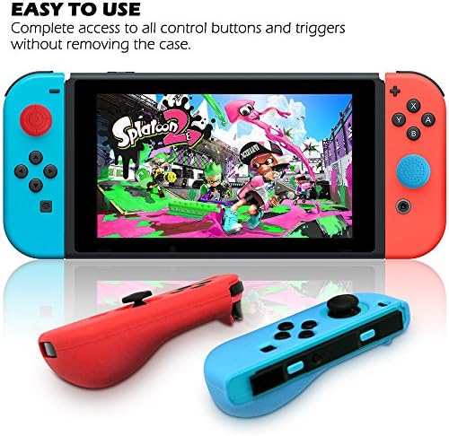 Zaštitna futrola kompatibilna za Nintendo Switch Joy - Con kontroler sa poklopcima za palac, SENHAI 2 pakovanja protiv klizanja silikonskih