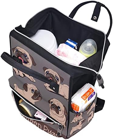Guerotkr putni ruksak, vrećice za pelene, ruksačka torba pelena, sivi uzorak životinja