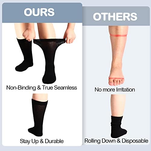 8 parova Extra široke čarape natečene bolove Reljefne čarape Medicinska bala Šifra magarka Muškarci Non Binding bolničke čarape Oticanje