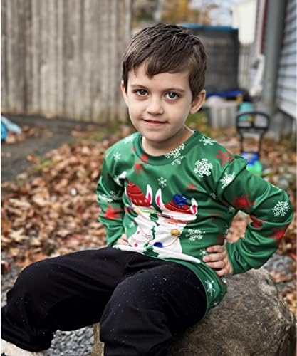 LoveKider Kids ružna božićna košulja s dukserom smiješne 3D Xmas pulover Duks unutarnji runo veličine 4-16