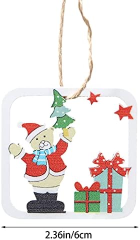 Luster sretan božićni znak Drveni viseći svečani znak privjesak božićno drvce viseći ukras za vijence za kockice za viseće stol polica