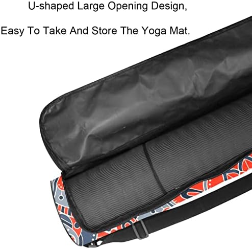 Yoga Mat torba nosač sa podesivim naramenicom, Mandala Pink Psychedelic, 6.7x33. 9in/17x86 cm Vježba Yoga Mat torba za nošenje za