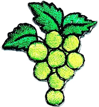 Kleenplus 3kom. Mini Green Grapes Fruit Cartoon deca gvožđe na zakrpama grožđe modni stil vezeni motiv Applique dekoracija amblem