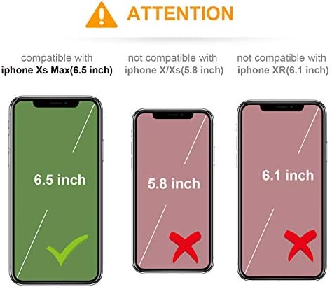 Kihuwey iPhone Xs Max torbica za novčanik sa držačem kreditne kartice, kožni nosač Izdržljiv zaštitni skriveni poklopac magnetnog