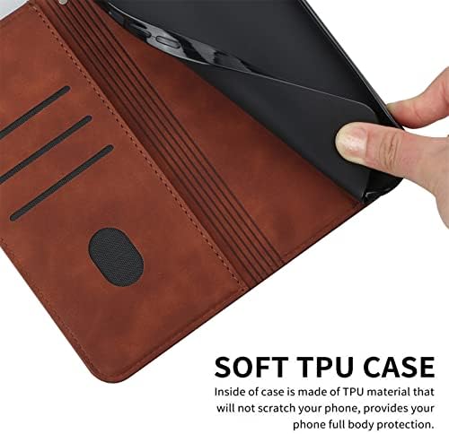 Xyx torbica za novčanik za Samsung S23 Ultra, prugaste linije uzorak PU kožni novčanik držač Folio kartice stalak za udarce zaštitna