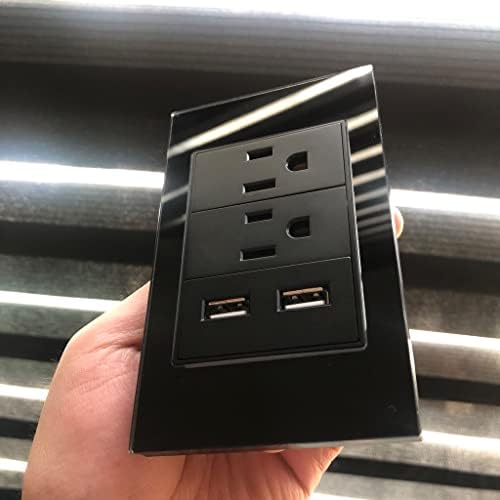 ZSEDP zidna zidna izlazna staklena ploča od outlet ploča za montiranje dual USB port zidova pravokutni punjač