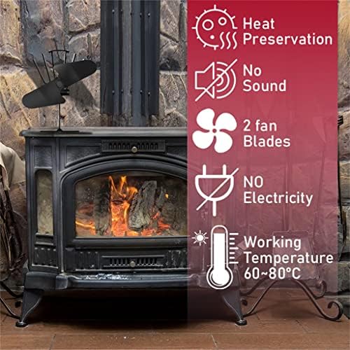 N / A 2 oštrice ventilator za vruće peći kući tihi vruće peći Fan Ultra tihi kamin sa ventilatorom na peći na drva