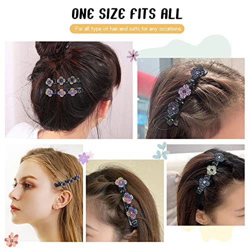 DOUBLE-N pletene kopče za kosu za žene djevojke 4 kom Hair Styling Accessories Satin tkanina trake za kosu sa 3 male kopče za kosu