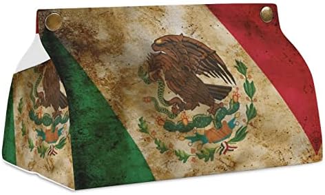 Grunge zastava meksičkog tkiva kutija pokriti PU kožnog tkiva držač rezangularni papir za papir