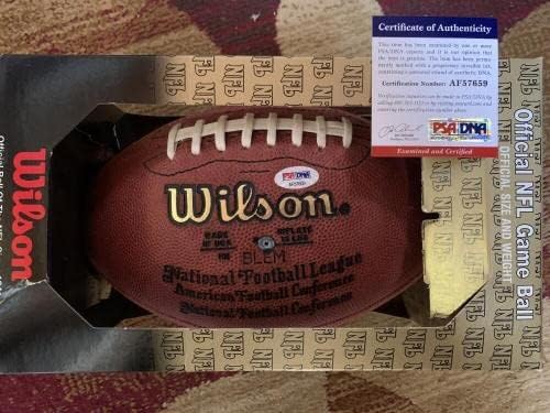 Jeff Hostetler Auto potpisan autogram PSA / DNK fudbal NFL FS Full Wilson Ball - AUTOGREME Fudbal