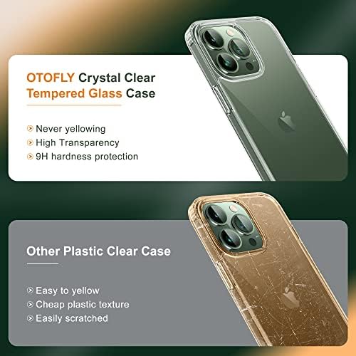 Otofly Crystal Clear Dizajniran za iPhone 13 Pro Max Case, [Vojni razred udarca] [ne žuti] [nula ogrebotina] Zaštitna futrola za telefon