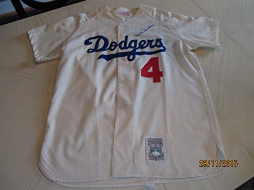 Vojvoda Snider potpisao Dodgers Flannel Baseball Jersey -JSA Ovjeren