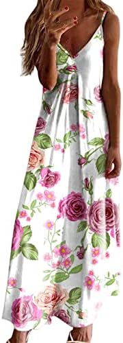 Shusuen Womens Ležerne modne modne Slim Slim Fit haljine Dugim ljuljačkim rukavicama Cvjetno odijelo Odjeća za kuću Comfort