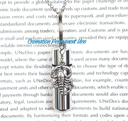 Škorpion urn ogrlica nakit - škorpion kremacija ogrlica nakit - škorpion kremaini - pepeo ogrlica nakit - Memorijski nakit