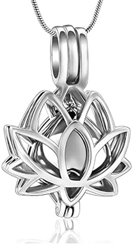 Dotuiarg nehrđajućeg čelika kremacija nakit pepeo urn privjesak ogrlica lotos cvjetni oblik urn kremiranje nakita za pepeo