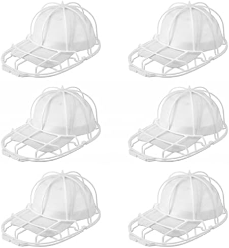 WellieSTR 6kom Mašina za pranje Bejzbol šešira za veš mašinu, kavez okvira za pranje kapa,zaštitni stalak za šešire za zaštitu šešira