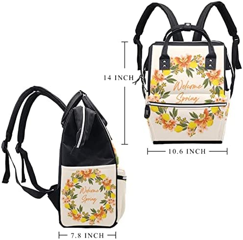 Guerotkr Travel Backpack, Bag za pelene, Backpack Pelenerine, leptiri Dobrodošli Proljeće