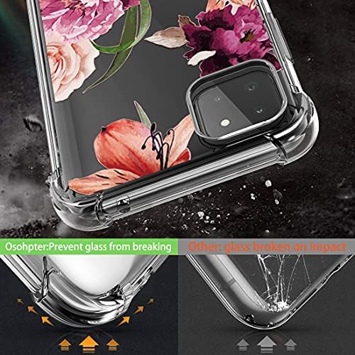 Osopher za Boost Celero 5g futrola, Samsung Galaxy A22 5G Cvijeće Cvjetni cvjetni za djevojke Žene Apsorpcija s udarcem Fleksibilna