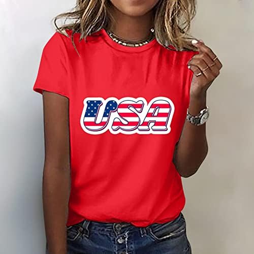 Žene Tops Casual Dressy četvrti Juli Patriotska košulja Dan nezavisnosti labave američke zastave Print Tees