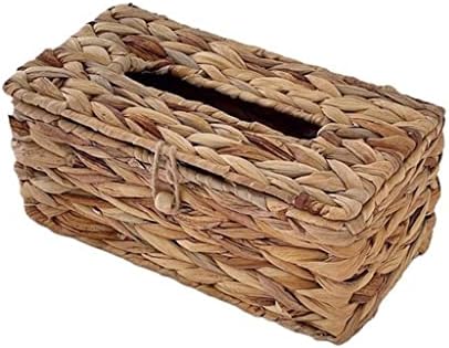 Lukeo Water Hyacinth tkani tkivni tkivni tkiva Rattan Woven Cover Sanitarni papir kutija Obiteljski dnevni boravak Flush Papir kutija