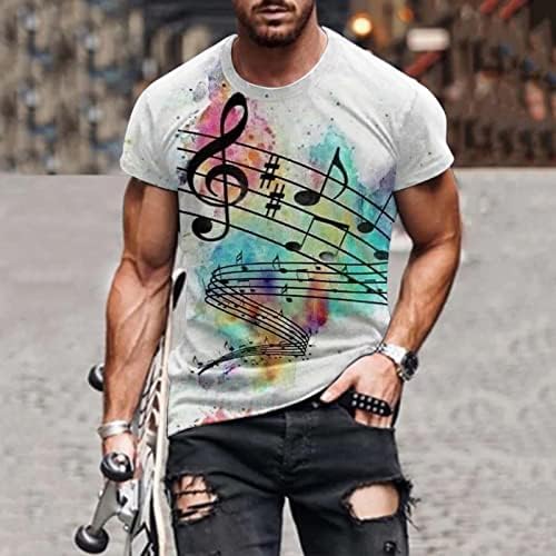 Muški casual okruglica s kratkim rukavima 3D print T majica bluza majica majica majica Muške visoke majice nogometni majice