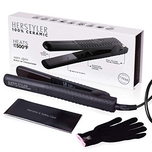 Herstyler Superstyler Flat Iron-Grande Pegla Za Kosu Crna-Set Pegla Za Kosu