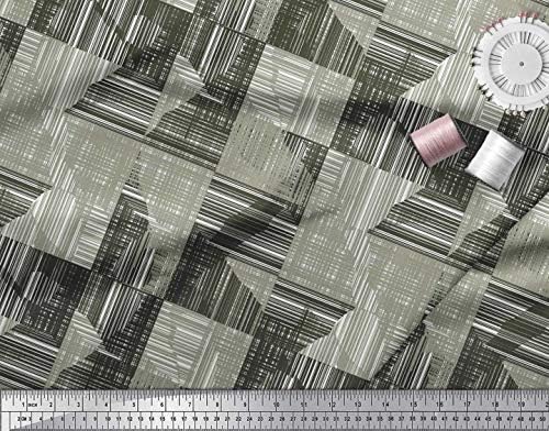 Soimoi Cotton Jersey Fabric Stripe & provjerite Shirting Print Fabric by the Yard 58 inch Wide