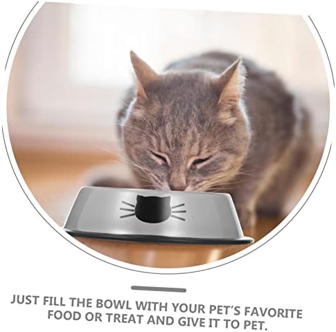 PATKAW posuda za vodu gumeni Waterer Čelični dozator za opskrbu pasa protiv hranilice Srednja mačka zgušnjava hranjenje sive jede