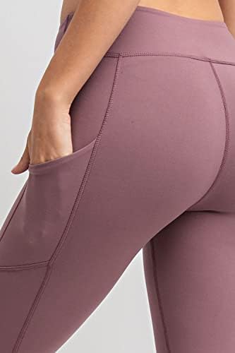 Hype up ženske masene od masterove super meke kaprij duljine activewear pambe s bočnim džepovima