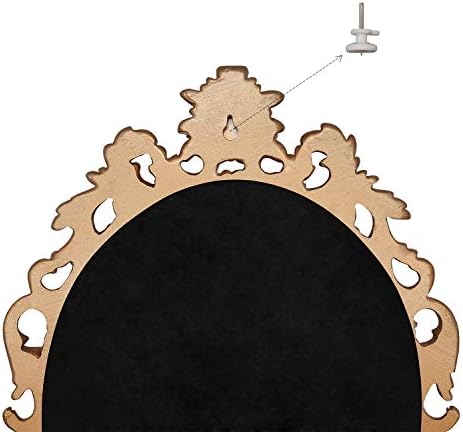 Simon's Shop Zidno ogledalo barokni stil ogledala za zid u zlatnom visećem ogledalu, 16,5 x 9,5 inča Dekorativno ogledalo sa kerubom