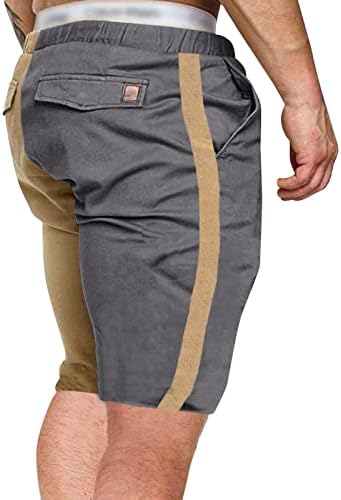 ZDDO MENS Ljetne kratke hlače, blok u boji Patchwork nacrtač Teretni kratke hlače Ležerne prilike ravne noge sportske hlače