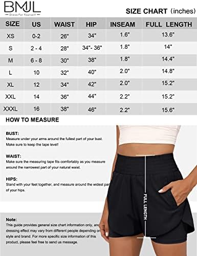 BMJL Ženske kratke hlače Elastične kratke hlače sa visokim strukom Pocket Sporty Workhout Hlače Brze suhi atletske hlače