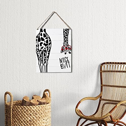 Zbir kupaonice Corta Cita Citat Žiraff Drveni znakovni znak Viseće plakete Viseće postere Artwork 10 X8 Savršen kućni uređenje uređenja