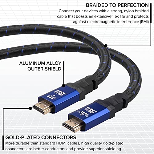 4k HDMI 2.0 kabel 1 ft. Od Ritzgear. 18 Gbps ultra brza pletenica za pletenice i zlatne konektore - 4K @ 60Hz / UHD / 3D / 2160p /