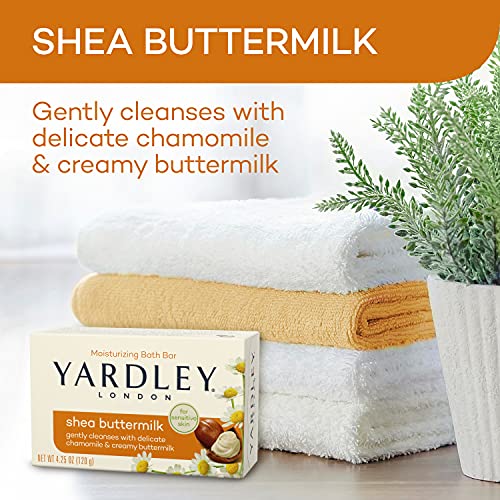 Yardley London Shea Buttermilk Sensitive Skin prirodno hidratantna traka za kupanje, 4.25 unca, 2 tačka