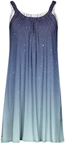 CEBOYEL WOMENS gradijentna plaža Haljina bez rukava kratka mini haljina Ljeto Ležerne prilike za rušenje haljine haljine 2023