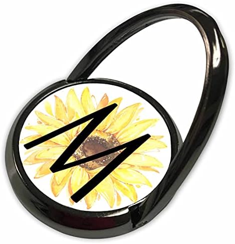 3Droza monogram m Lijepa slika akvarelnog suncokreta - telefonske prstenove