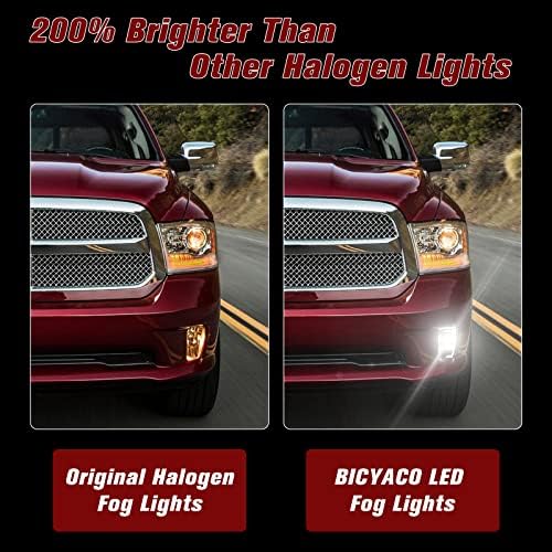Bicyaco nadograđeno Led svjetlo za maglu sa dnevnim svjetlima za Dodge Ram 1500 2013 2014 2015 2017 2018 Pickup 2019 Dodge Ram