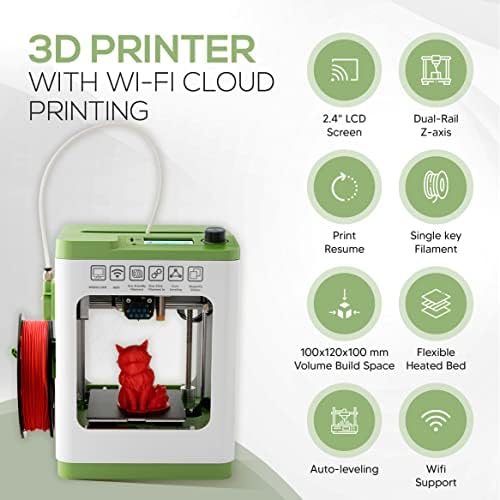 Potpuno sastavljen mini 3D štampač za djecu i početnike - kompletan komplet za starter s automatskom izravnavanjem 3D štamparije,
