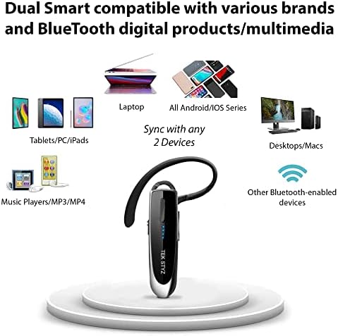 Tek styz slušalice kompatibilne sa MicroMax Canvas Selfie 2 u Ear Bluetooth 5.0 bežični slušalica, IPX3 vodootporan, 24h dvostruki