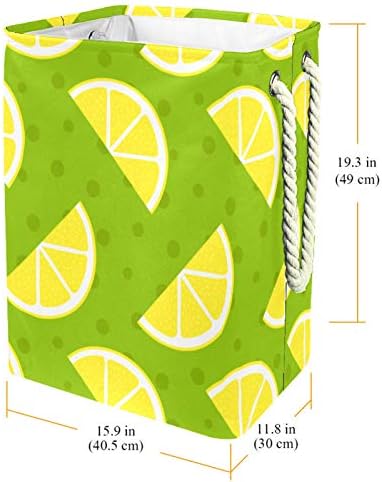 MAPOLO korpa za veš sa limunom zelena sklopiva platnena korpa za odlaganje veša sa ručkama odvojivi nosači koji dobro drže vodootporne