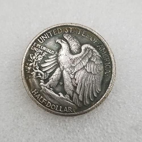 Antikni rukotvorina američki 1923. polumjera od mesinga u krugu od srebra srebrni u srebrno srebrno okrugli stranog srebrnog dolara